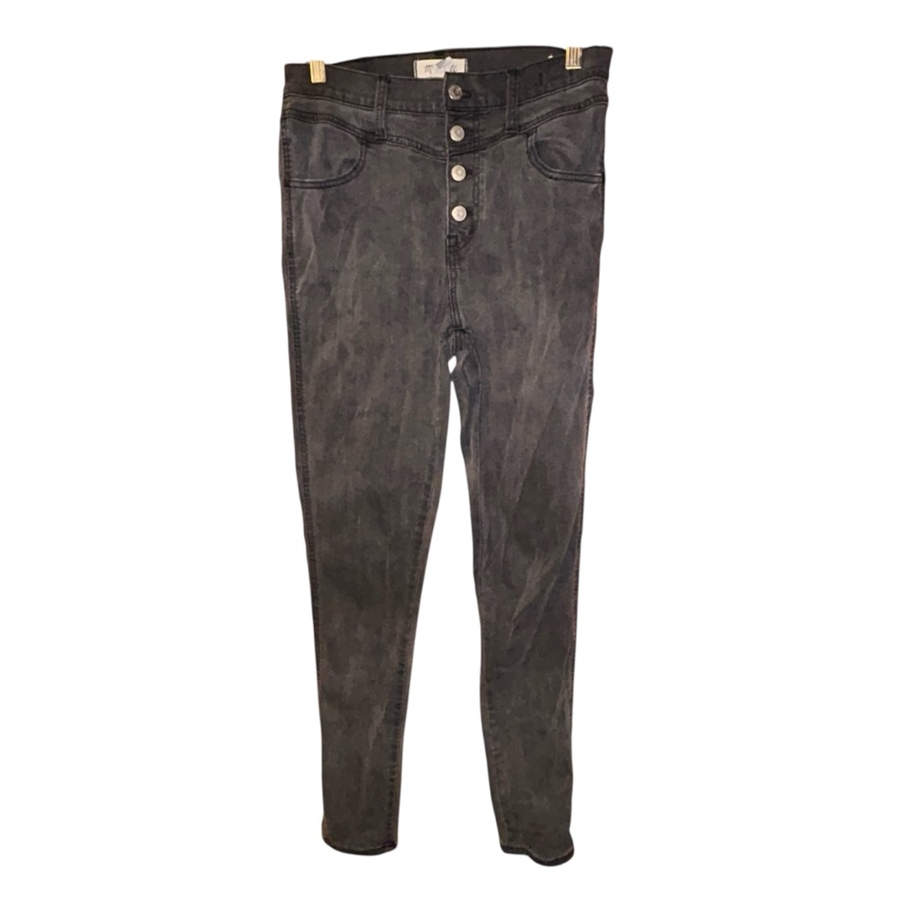 Madewell Womens 10” Roadtripper High Rise Skinny Jeans 28T Gray Button Fly‎